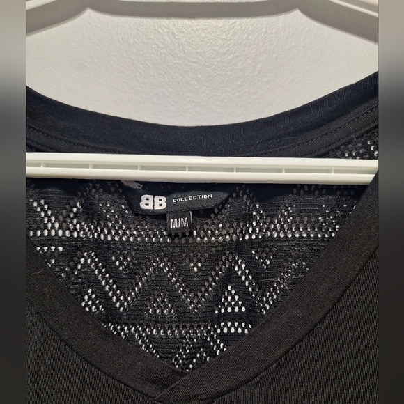 EUC Black Lace Detail Women's Top M - Picture 2 of 5